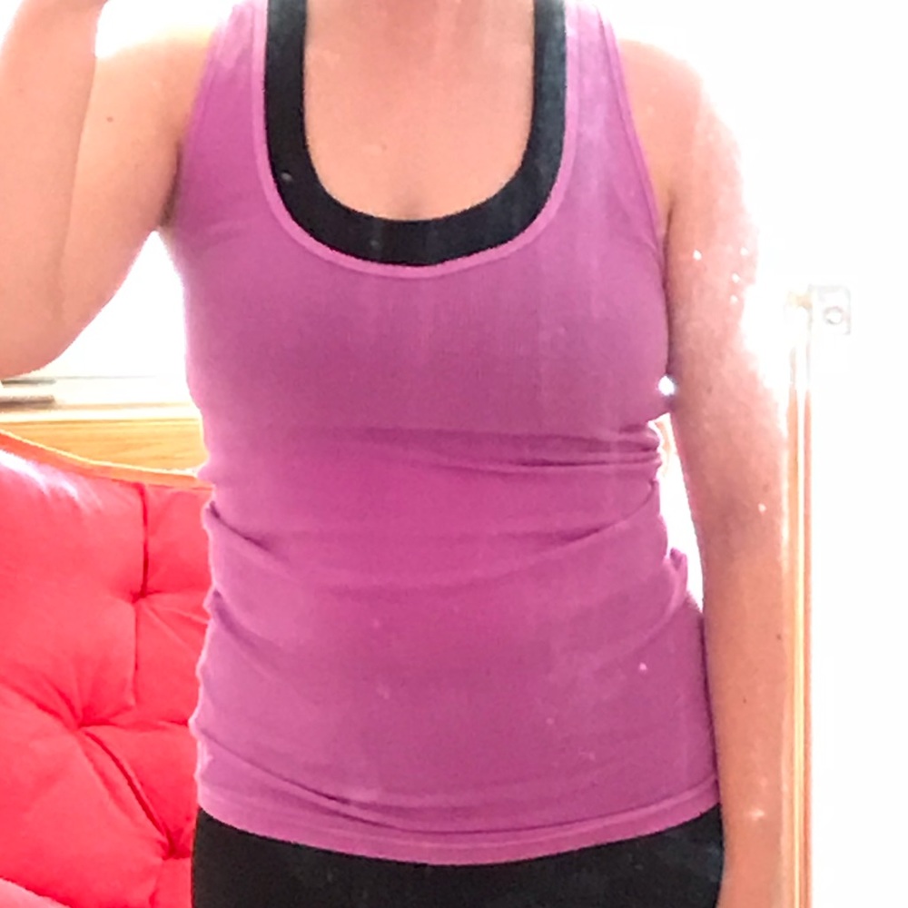 American Eagle neon purple tank top